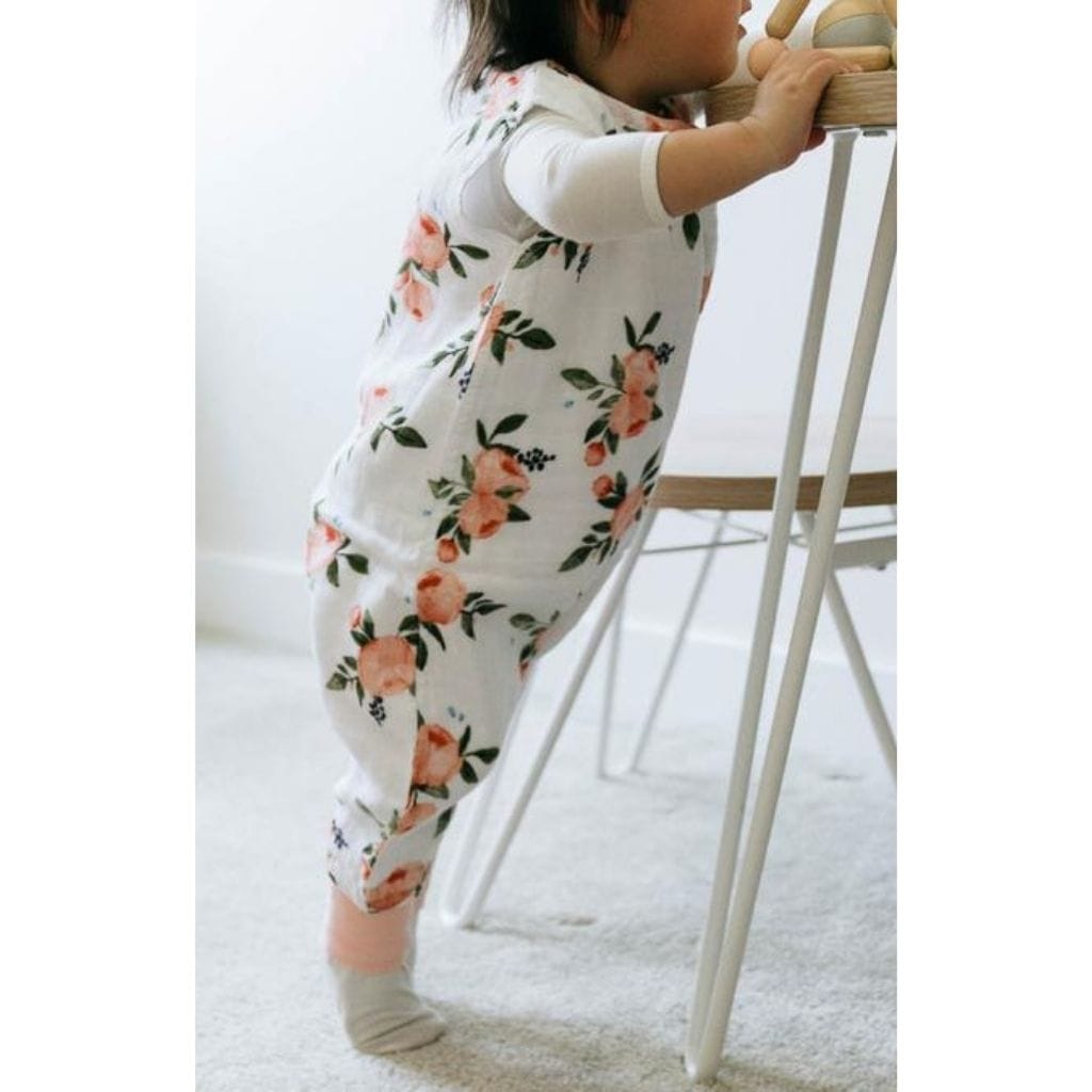 Little Unicorn Cotton Muslin Romper - Watercolor Roses Little Unicorn Cotton Muslin Romper - Watercolor Roses 