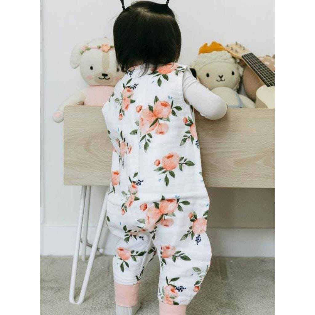 Little Unicorn Cotton Muslin Romper - Watercolor Roses Little Unicorn Cotton Muslin Romper - Watercolor Roses 