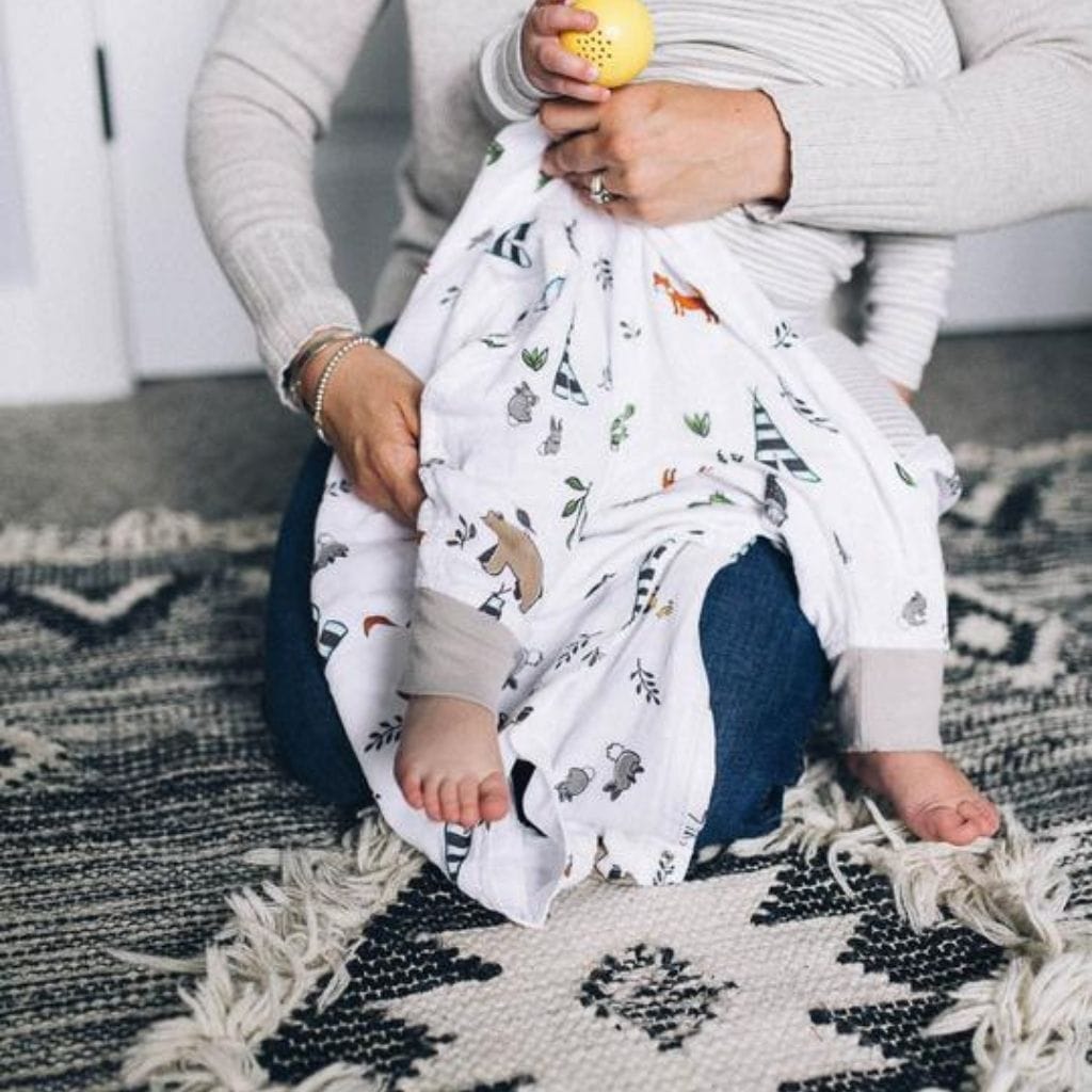Little Unicorn Cotton Muslin Romper - Forest Friends Little Unicorn Cotton Muslin Romper - Forest Friends 