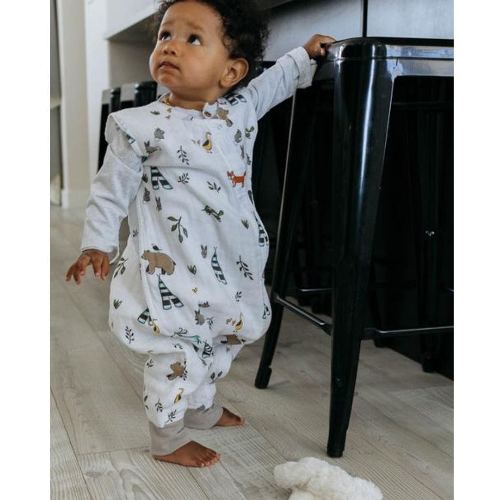Little Unicorn Cotton Muslin Romper - Forest Friends Little Unicorn Cotton Muslin Romper - Forest Friends 