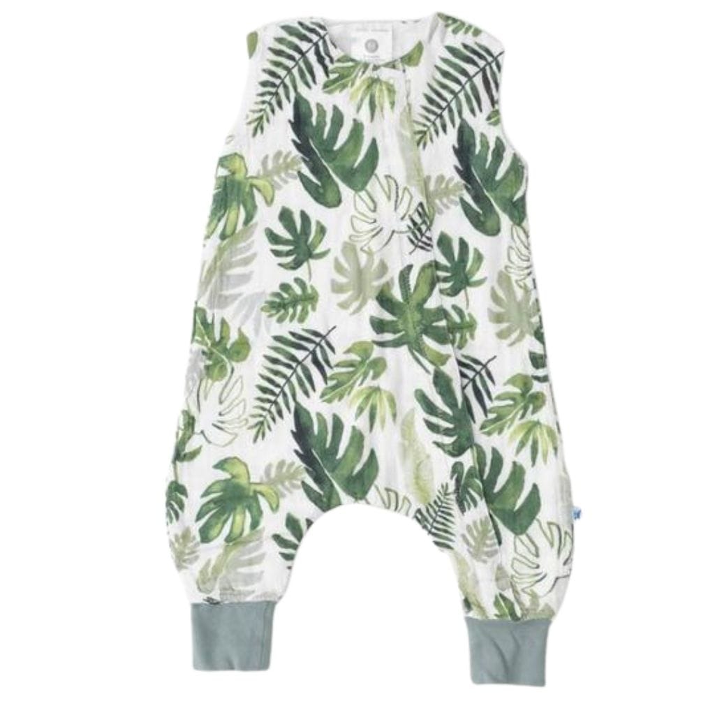 Little Unicorn Cotton Muslin Romper - Tropical Leaf Little Unicorn Cotton Muslin Romper - Tropical Leaf 