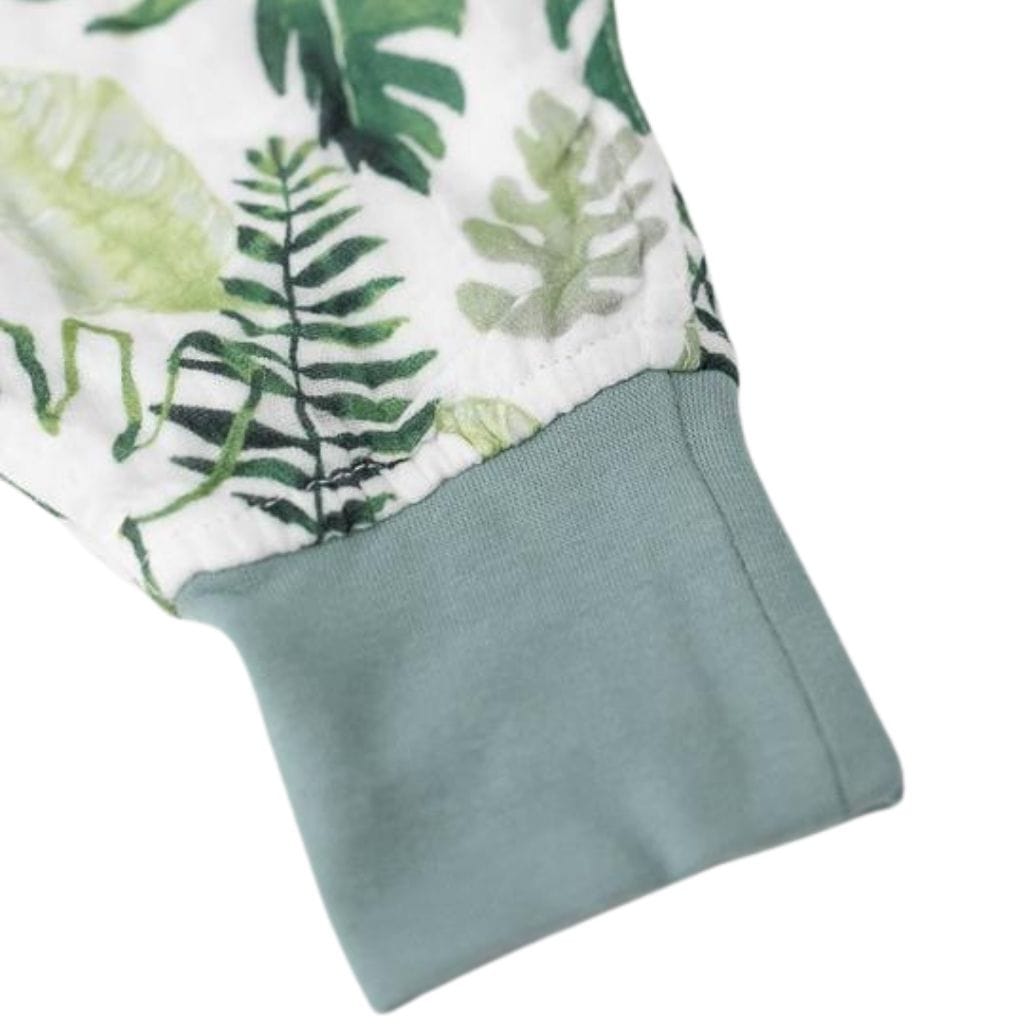 Little Unicorn Cotton Muslin Romper - Tropical Leaf Little Unicorn Cotton Muslin Romper - Tropical Leaf 