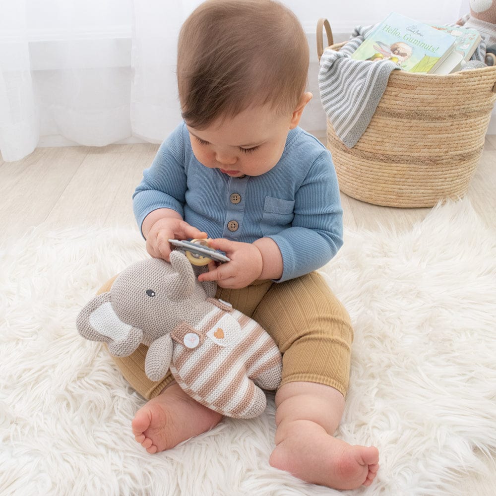 Living Textiles Huggable Elephant Activity Toy Living Textiles Huggable Elephant Activity Toy 
