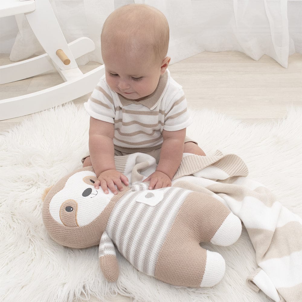 Living Textiles Huggable Knitted Sloth Toy Living Textiles Huggable Knitted Sloth Toy 