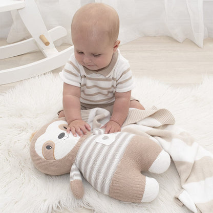Living Textiles Huggable Knitted Sloth Toy Living Textiles Huggable Knitted Sloth Toy 