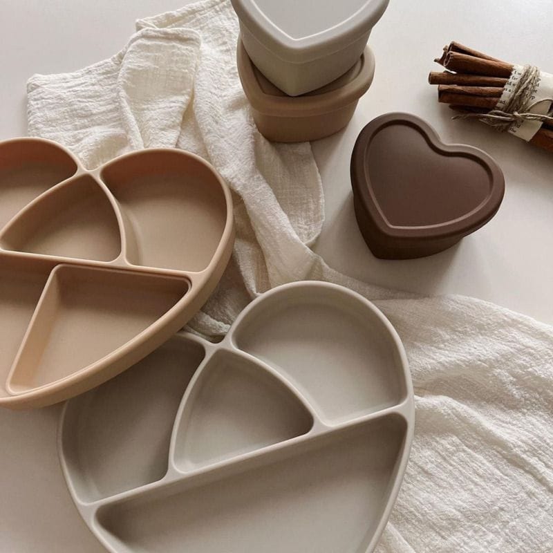 Loveat Heart Silicone Suction Plate + Lid Loveat Heart Silicone Suction Plate + Lid 