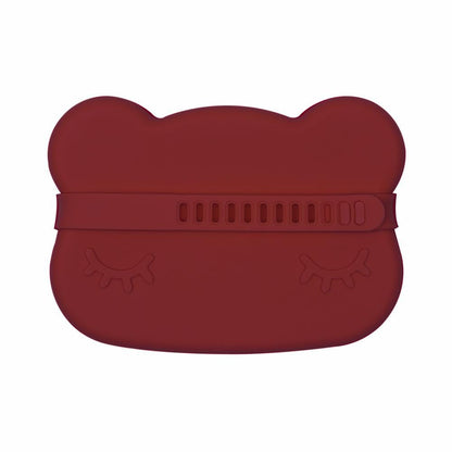 We Might Be Tiny Bear Silicone Bowl and Plate Snackie Rust WMBT-TIRS10