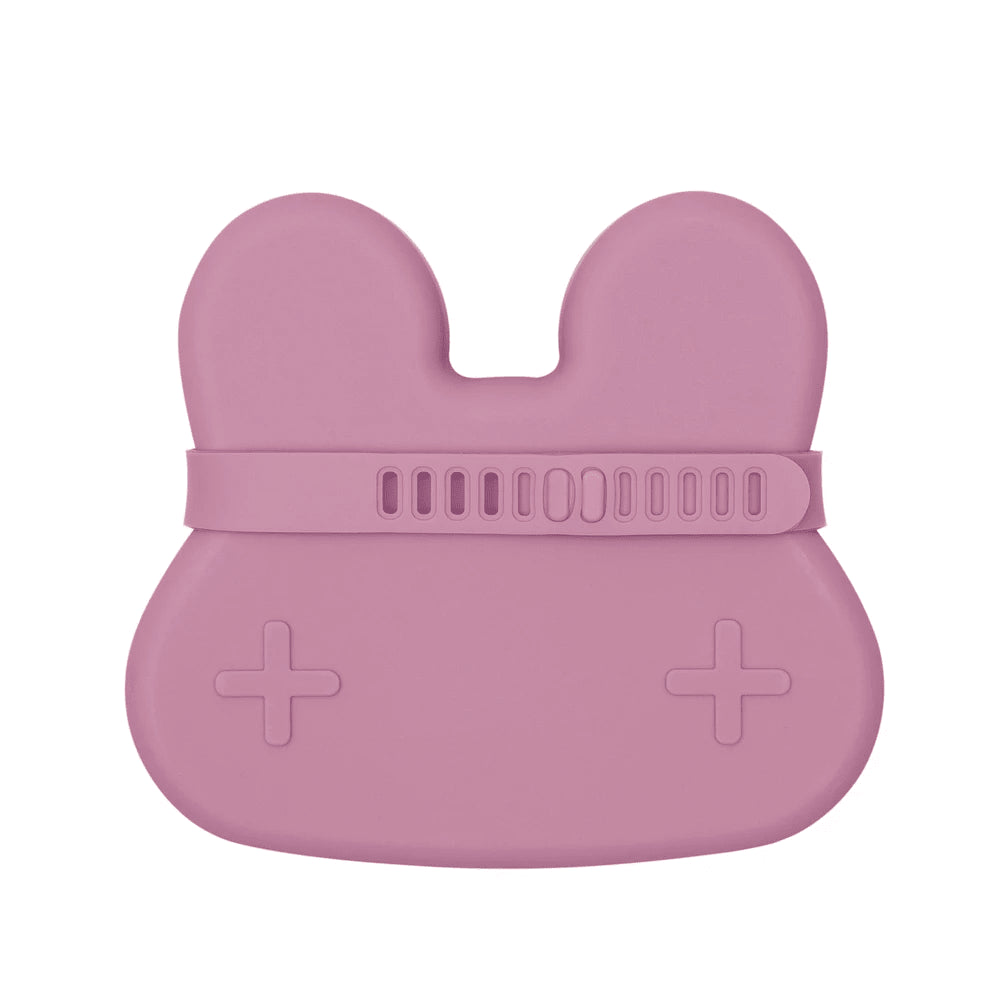 We Might Be Tiny Bunny Silicone Bowl and Plate Snackie Dusty Rose TIBS09