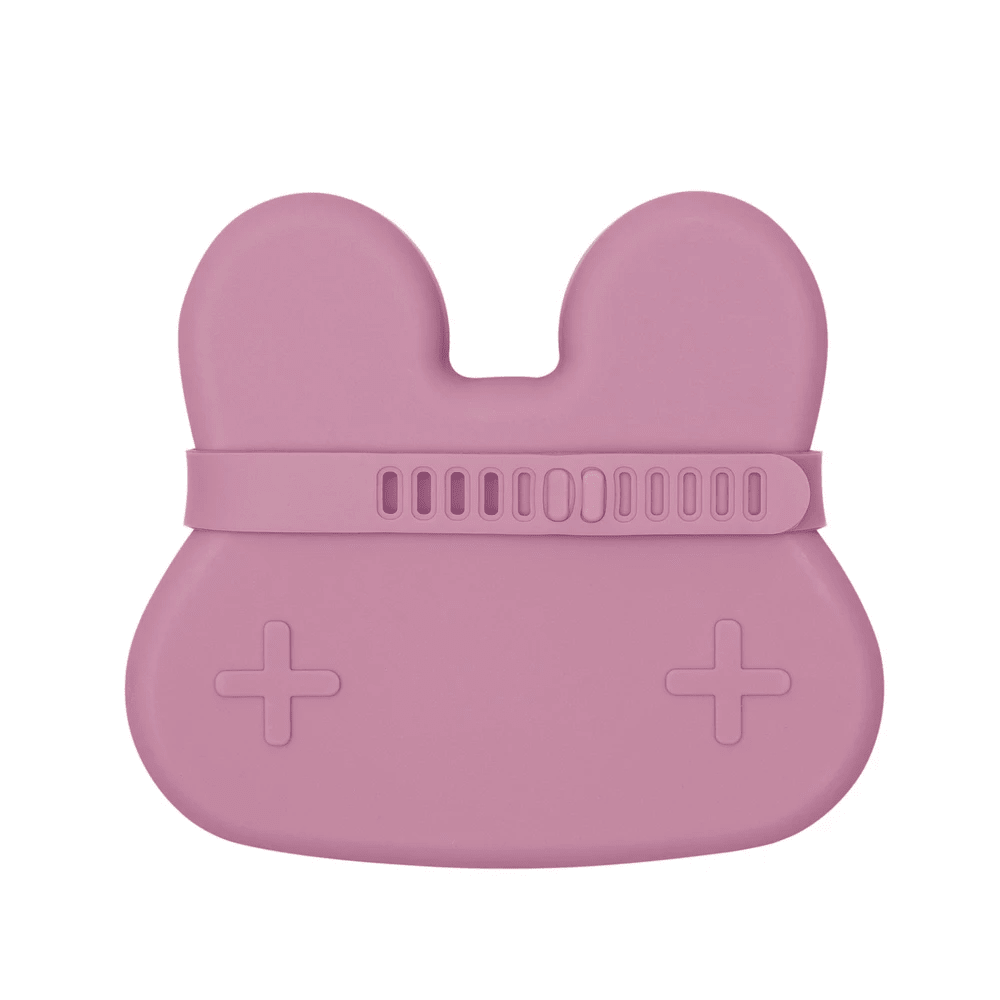 We Might Be Tiny Bunny Silicone Bowl and Plate Snackie Dusty Rose TIBS09