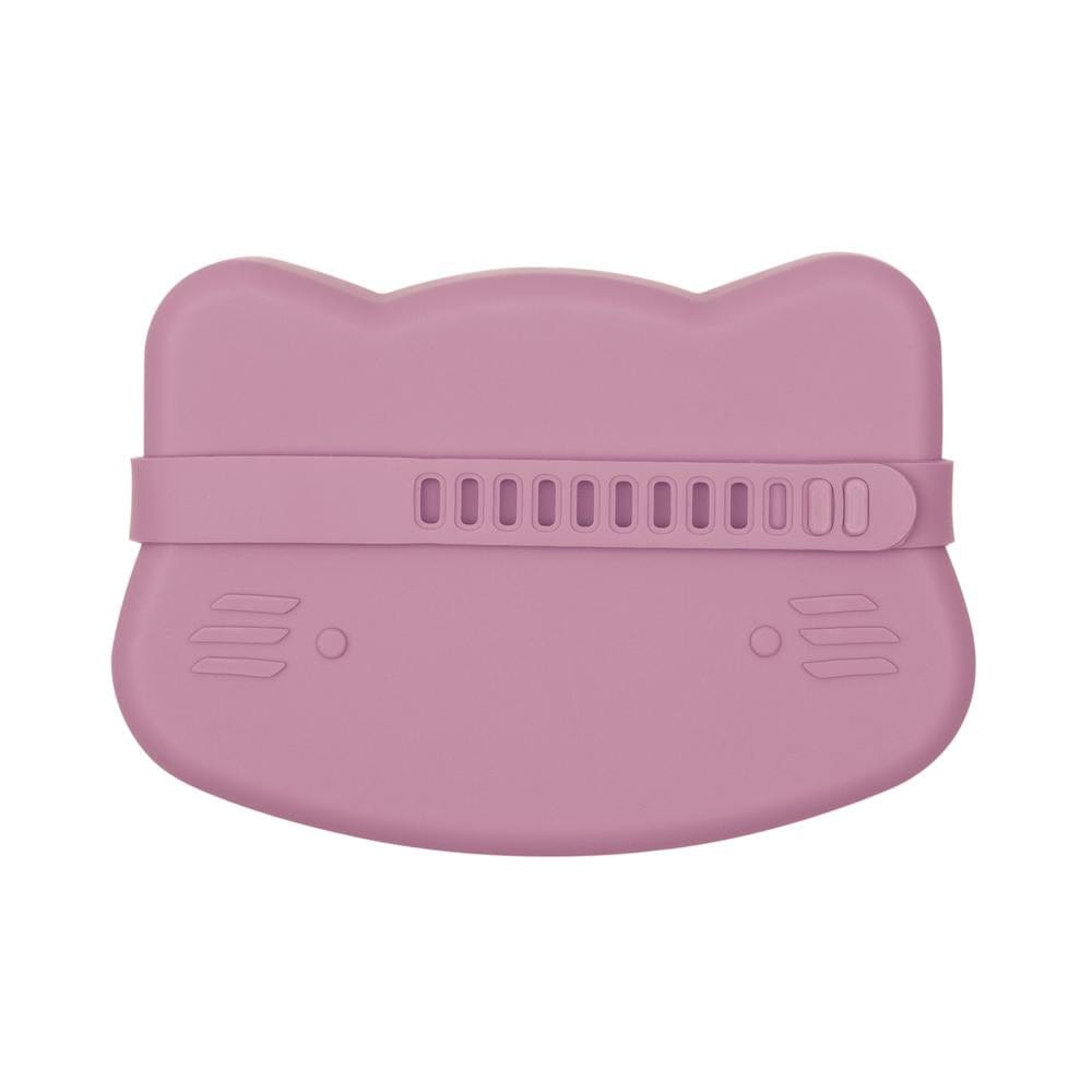 We Might Be Tiny Cat Silicone Bowl and Plate Snackie Dusty Rose WMBT-TICS09
