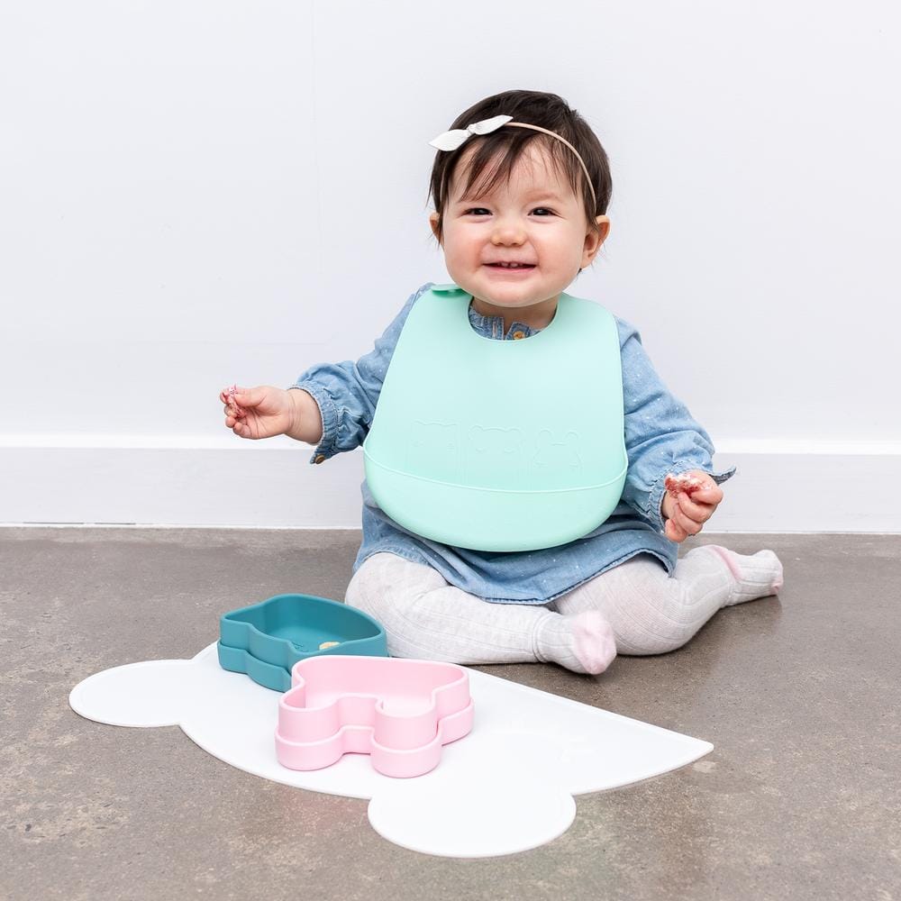 We Might Be Tiny Catchie Silicone Bibs, Set of 2 We Might Be Tiny Catchie Silicone Bibs, Set of 2 