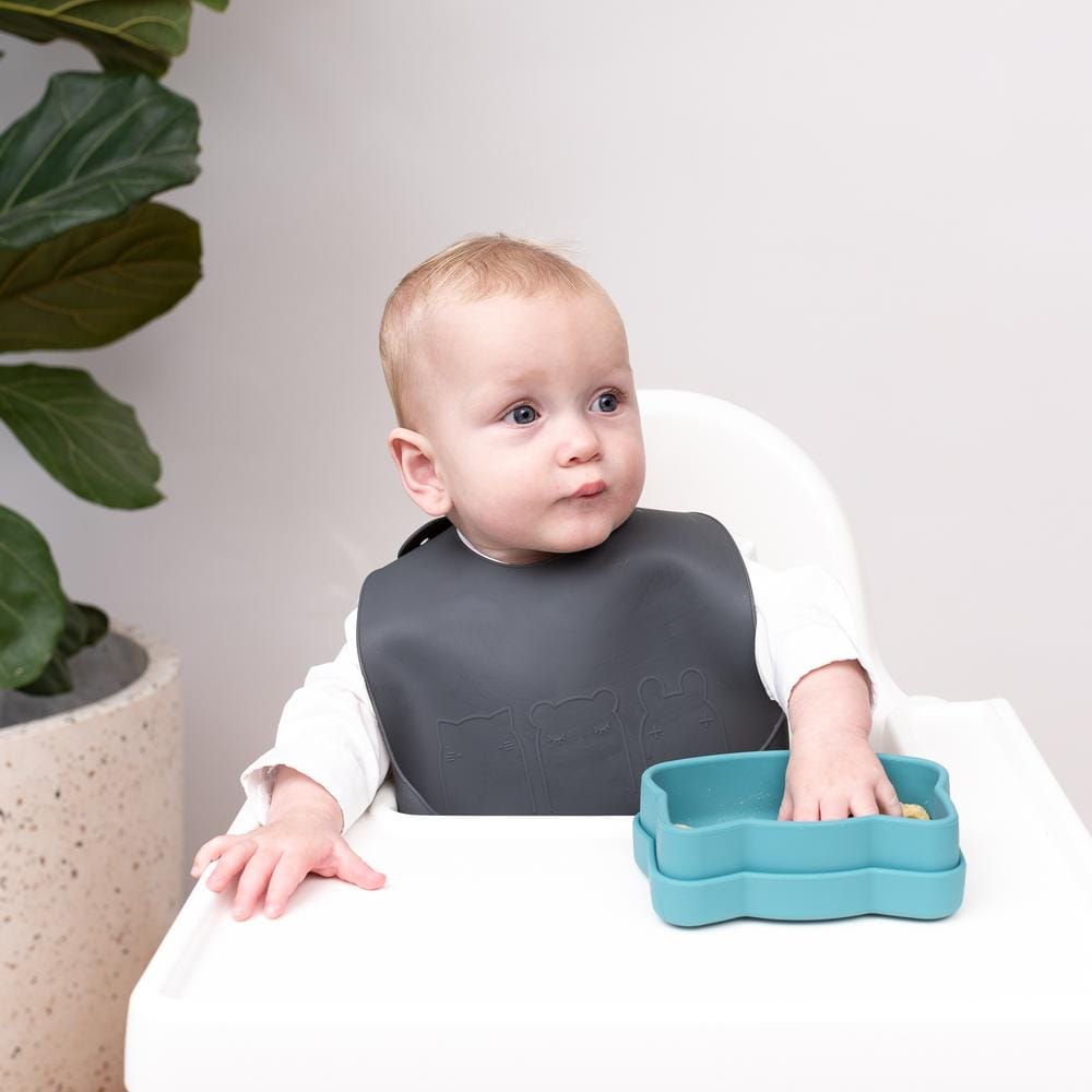 We Might Be Tiny Catchie Silicone Bibs, Set of 2 We Might Be Tiny Catchie Silicone Bibs, Set of 2 