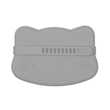 We Might Be Tiny Cat Silicone Bowl and Plate Snackie Grey WMBT-TICS07