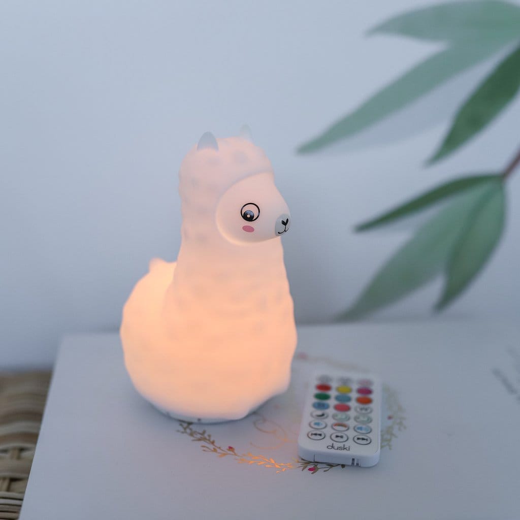 Duski LED Llama Silicone Rechargeable Night Light Bluetooth Speaker Duski LED Llama Silicone Rechargeable Night Light Bluetooth Speaker 