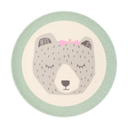 Love Mae Small Bamboo Plates 4pk | Mama and Papa Bear Love Mae Small Bamboo Plates 4pk | Mama and Papa Bear 