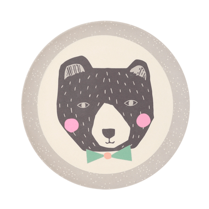 Love Mae Small Bamboo Plates 4pk | Mama and Papa Bear Love Mae Small Bamboo Plates 4pk | Mama and Papa Bear 