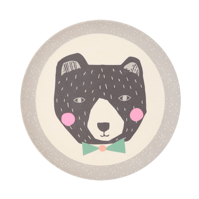 Love Mae Small Bamboo Plates 4pk | Mama and Papa Bear Love Mae Small Bamboo Plates 4pk | Mama and Papa Bear 