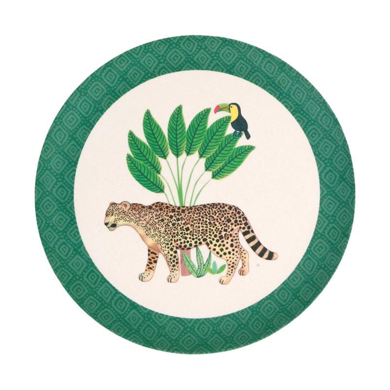 Love Mae Small Bamboo Plates 4pk | Sloth and Jaguar Love Mae Small Bamboo Plates 4pk | Sloth and Jaguar 