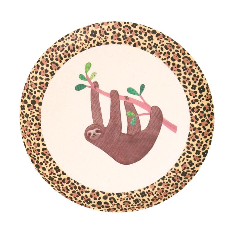 Love Mae Small Bamboo Plates 4pk | Sloth and Jaguar Love Mae Small Bamboo Plates 4pk | Sloth and Jaguar 