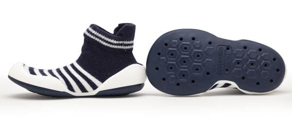 Komuello Marine Boy Baby Rubber Sole Sock Shoes Komuello Marine Boy Baby Rubber Sole Sock Shoes 