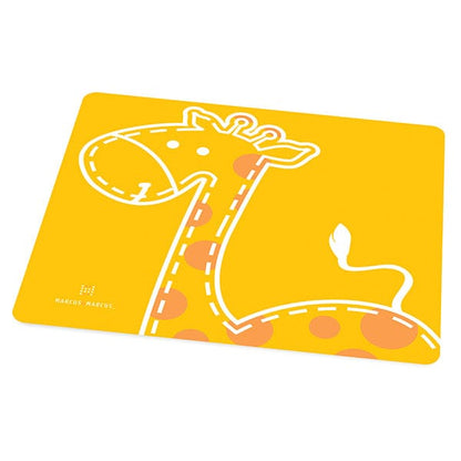 Marcus & Marcus Soft Silicone Animal Patterned Placemat Lola Yellow Giraffe MNMKD02-GF
