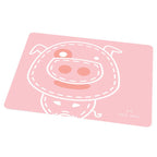 Marcus & Marcus Soft Silicone Animal Patterned Placemat Pokey Pink Pig MNMKD02-PG