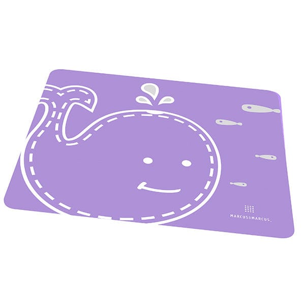 Marcus & Marcus Soft Silicone Animal Patterned Placemat Willo Lilac Whale MNMKD02-WL