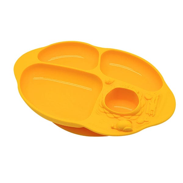 Marcus & Marcus Yummy Dips Suction Divided Plate Yelllow MNMKD36GF