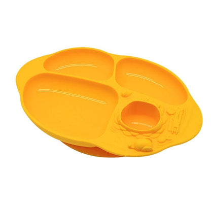 Marcus & Marcus Yummy Dips Suction Divided Plate Yelllow MNMKD36GF