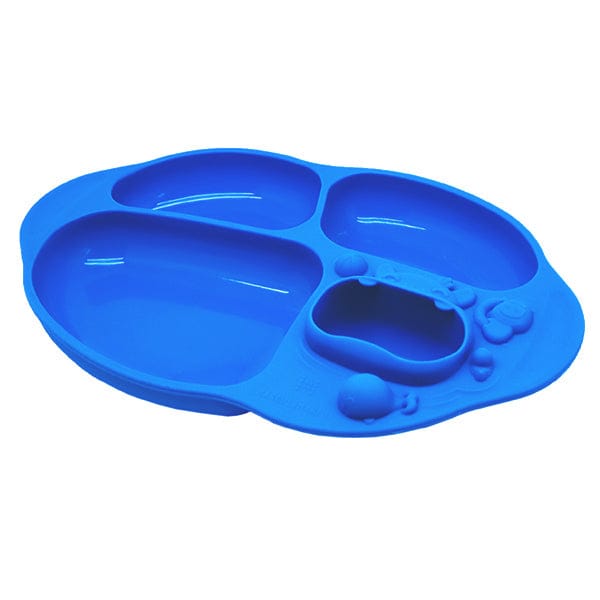 Marcus & Marcus Yummy Dips Suction Divided Plate Blue MNMKD36HP