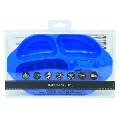Marcus & Marcus Yummy Dips Suction Divided Plate Marcus & Marcus Yummy Dips Suction Divided Plate 