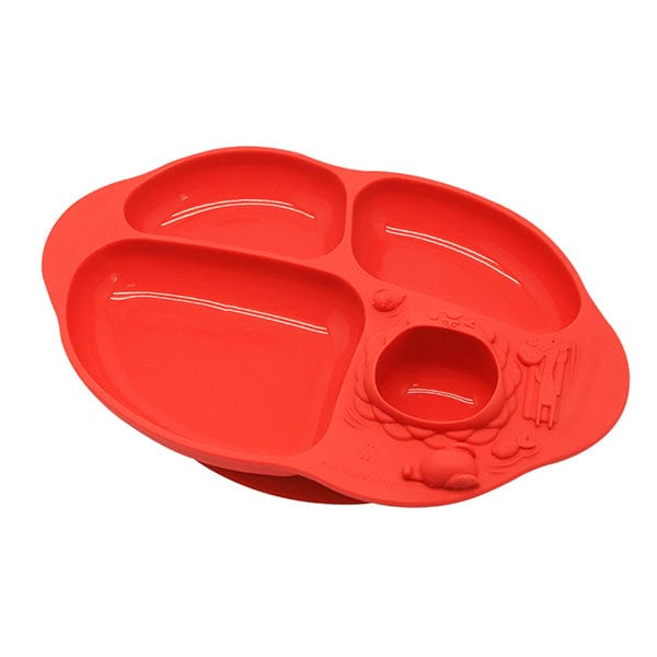 Marcus & Marcus Yummy Dips Suction Divided Plate Red MNMKD36LN
