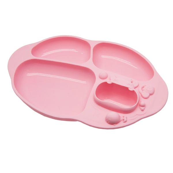 Marcus & Marcus Yummy Dips Suction Divided Plate Pink MNMKD36PG
