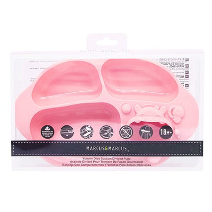 Marcus & Marcus Yummy Dips Suction Divided Plate Marcus & Marcus Yummy Dips Suction Divided Plate 