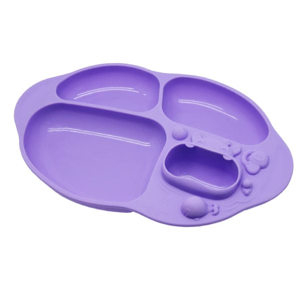 Marcus & Marcus Yummy Dips Suction Divided Plate Lilac MNMKD36WL