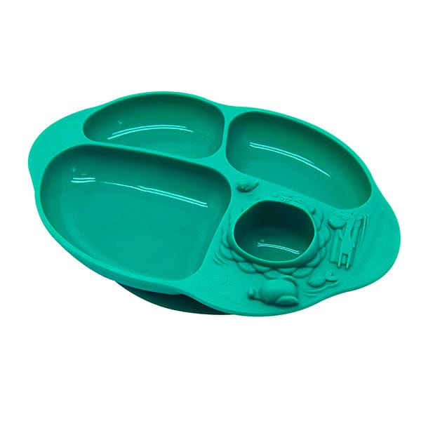 Marcus & Marcus Yummy Dips Suction Divided Plate Green MNMKD36EP