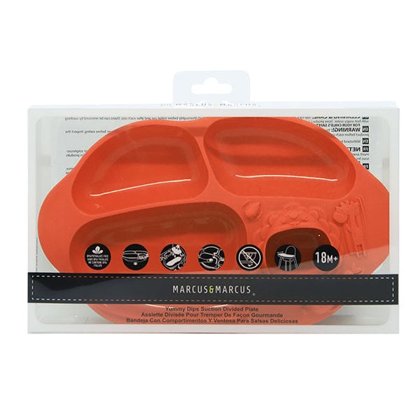 Marcus & Marcus Yummy Dips Suction Divided Plate Marcus & Marcus Yummy Dips Suction Divided Plate 