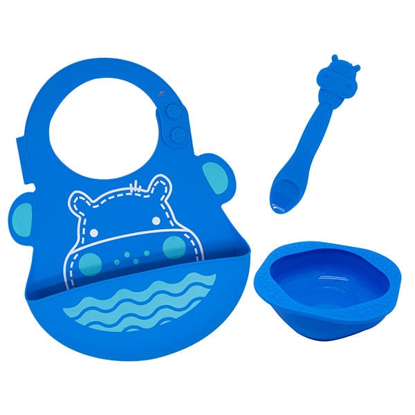 Marcus & Marcus Baby Feeding Set Lucas Blue Hippo MNMLS06-HP