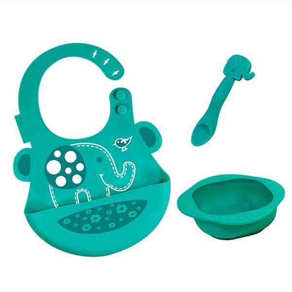 Marcus & Marcus Baby Feeding Set Ollie Green Elephant MNMLS06-EP