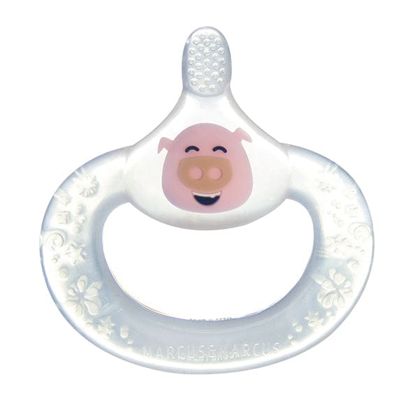 Marcus & Marcus Baby Teething Silicone Toothbrush Pokey Pink Pig MNMRC02-PG