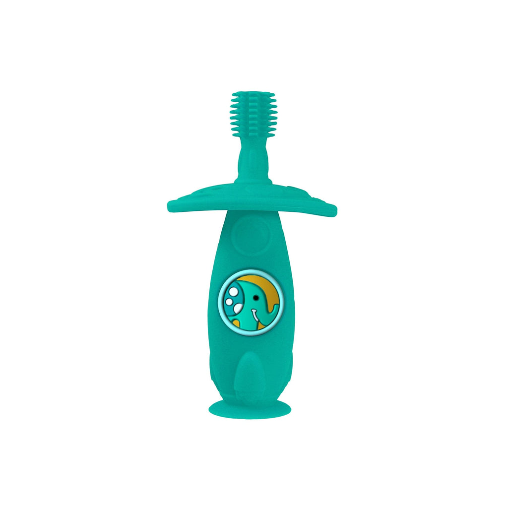 Marcus & Marcus Self Training 360° Silicone Toddler Toothbrush Ollie Green Elephant MNMRC12-EP