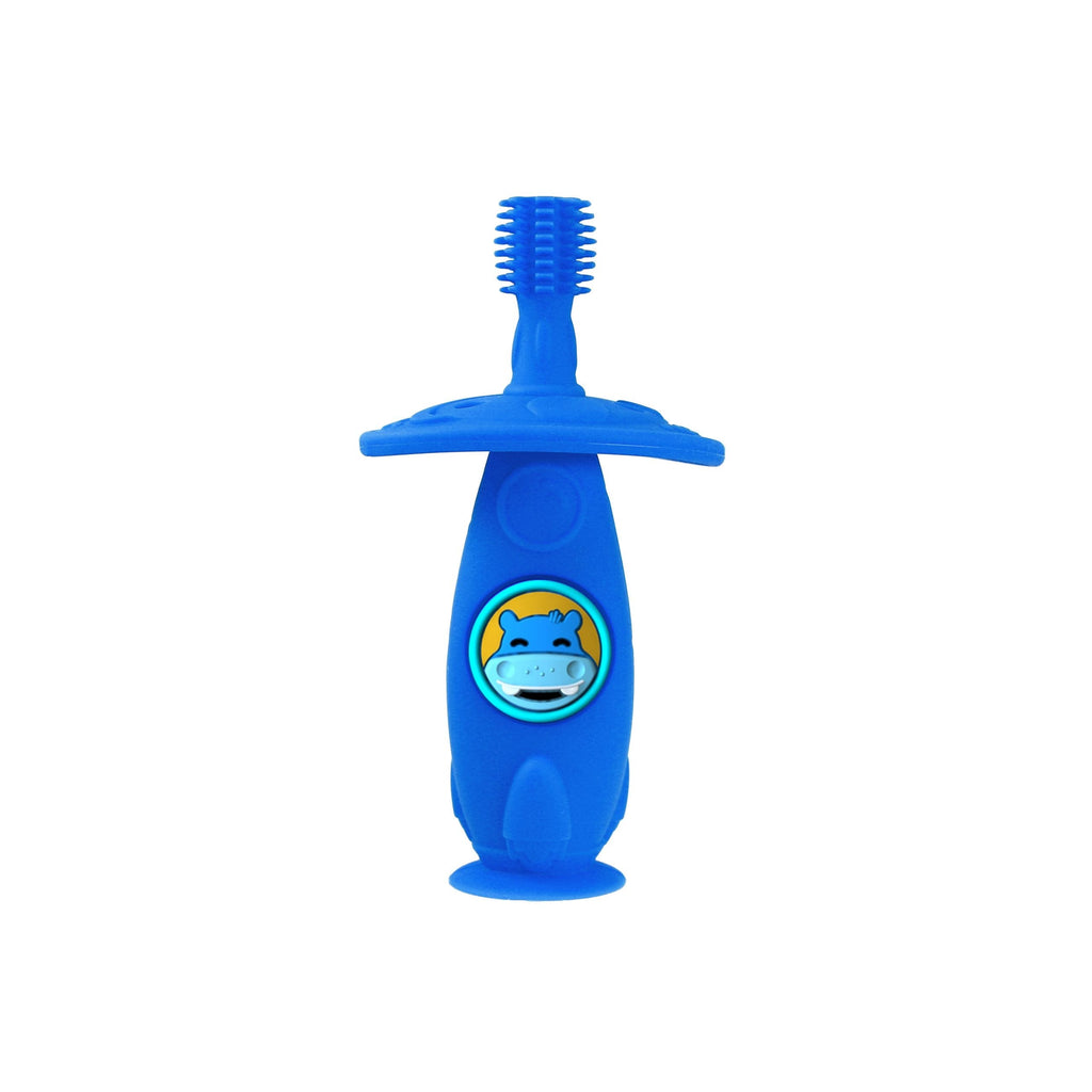 Marcus & Marcus Self Training 360° Silicone Toddler Toothbrush Lucas Blue Hippo MNMRC12-HP