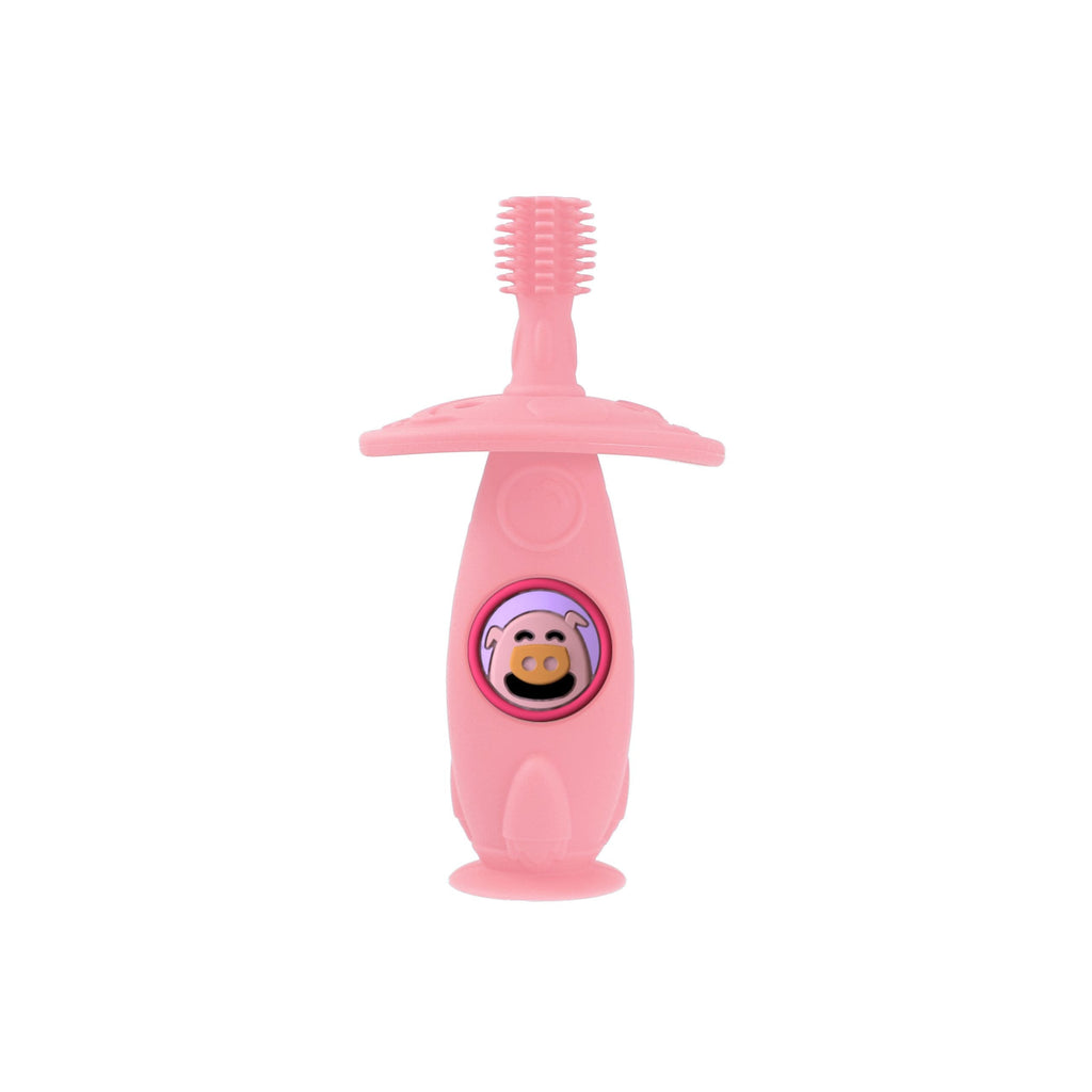Marcus & Marcus Self Training 360° Silicone Toddler Toothbrush Pokey Pink Pig MNMRC12-PG