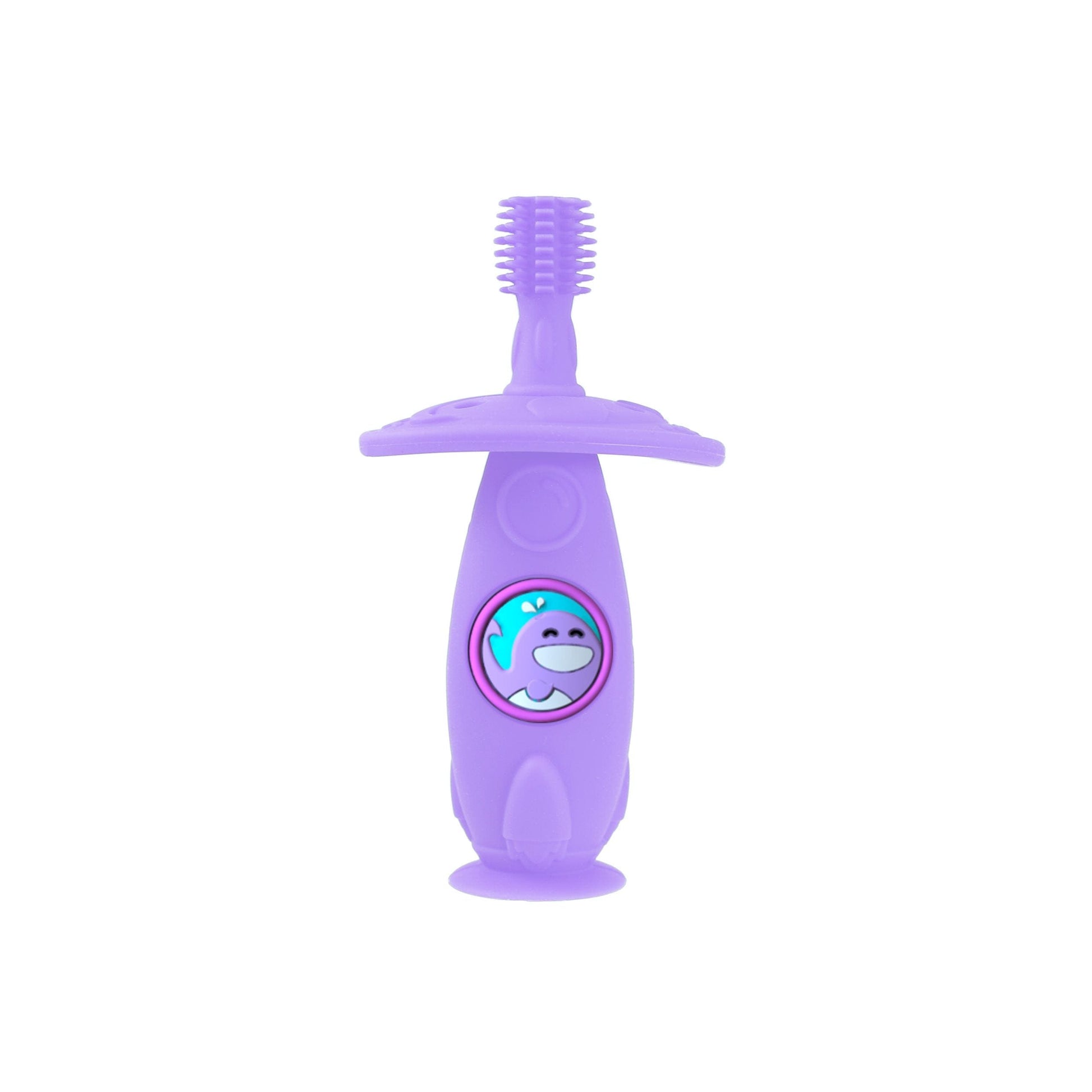 Marcus & Marcus Self Training 360° Silicone Toddler Toothbrush Willo Lilac Whale MNMRC12-WL