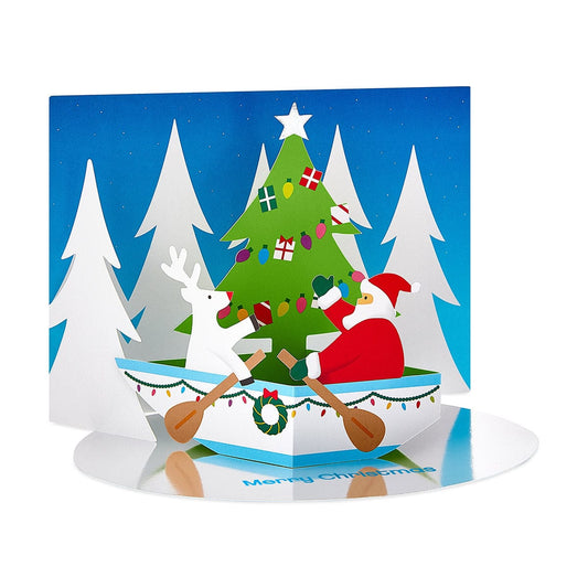 MoMA Paddling Santa 3D Holiday Card, Set of 8 MoMA Paddling Santa 3D Holiday Card, Set of 8 