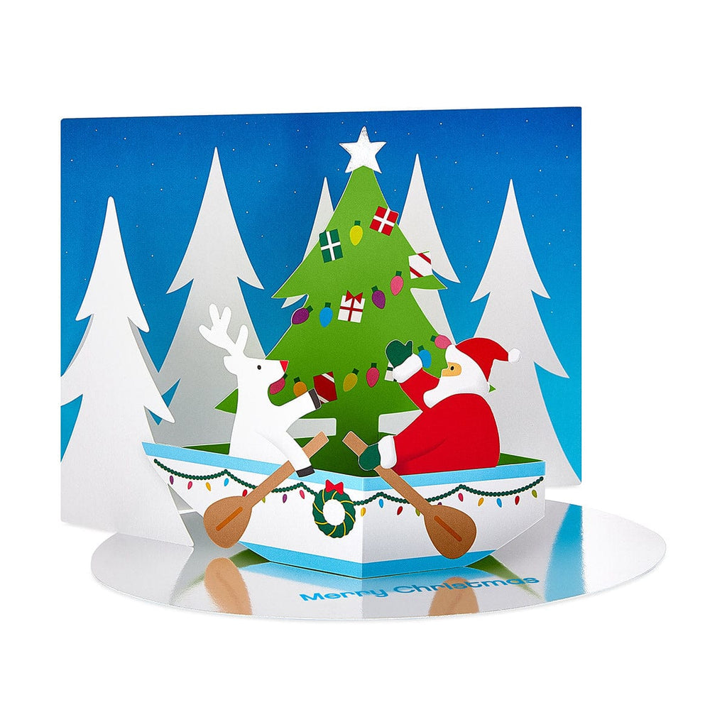 MoMA Paddling Santa 3D Holiday Card, Set of 8 MoMA Paddling Santa 3D Holiday Card, Set of 8 