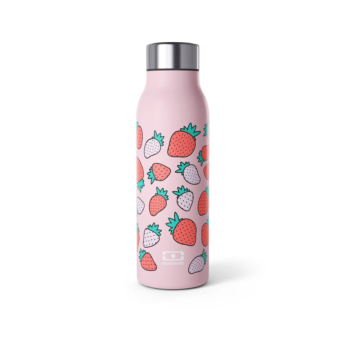Monbento Genius Graphic Strawberry The Smart Insulated Stainless Steel Bottle 500ml Monbento Genius Graphic Strawberry The Smart Insulated Stainless Steel Bottle 500ml 