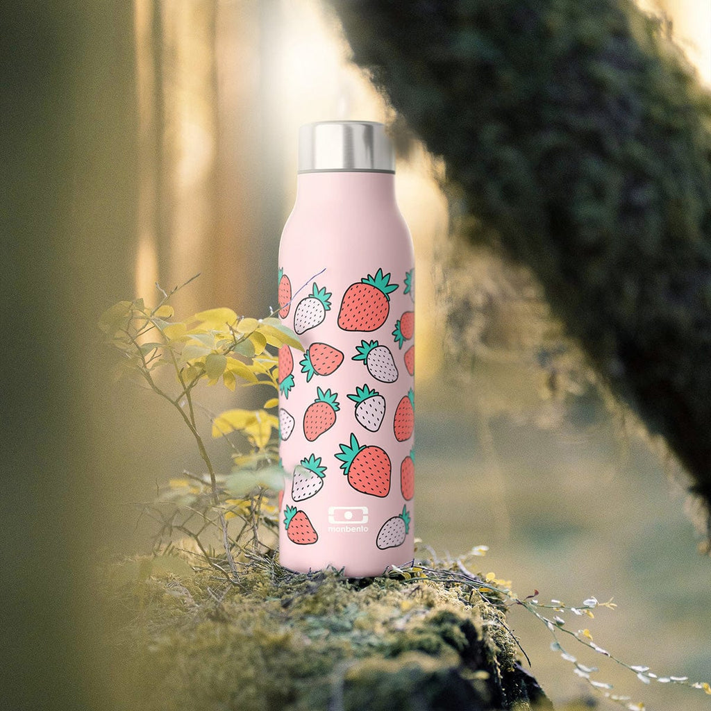 Monbento Genius Graphic Strawberry The Smart Insulated Stainless Steel Bottle 500ml Monbento Genius Graphic Strawberry The Smart Insulated Stainless Steel Bottle 500ml 