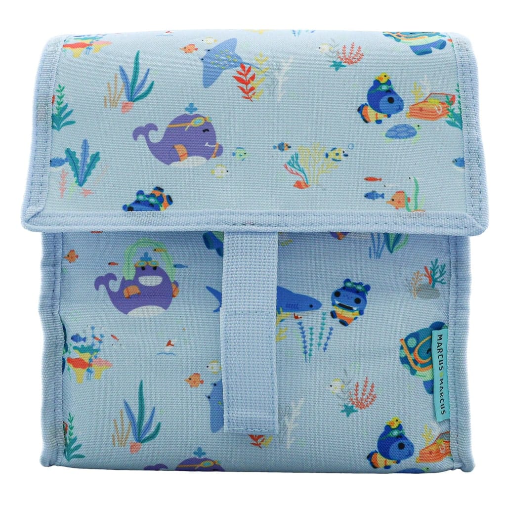 Marcus & Marcus Foldable Insulated Lunch Bag Sealife Blue MNMKD47-BL
