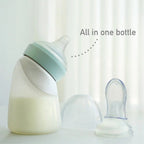 Marcus & Marcus Silicone Angled Feeding Bottle & Spoon Marcus & Marcus Silicone Angled Feeding Bottle & Spoon 